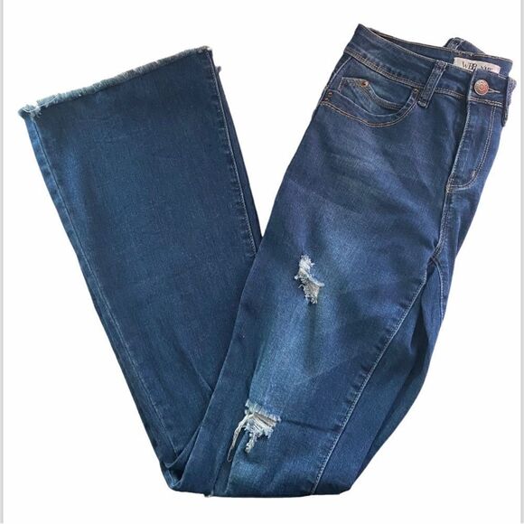 YMI High Rise Boot Cut Raw Hem Jeans Size 26 - Picture 3 of 14